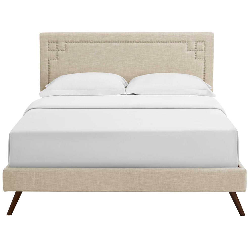 Ruthie Full Fabric Platform Bed with Round Splayed Legs By Modway - MOD-5929 | Beds | Modishstore - 5