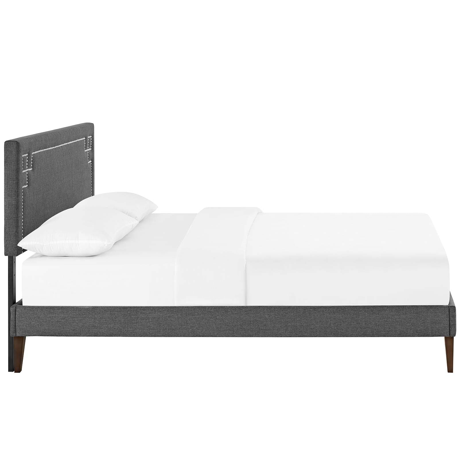 Ruthie Queen Fabric Platform Bed With Squared Tapered Legs By Modway - MOD-5939 | Beds | Modishstore - 4