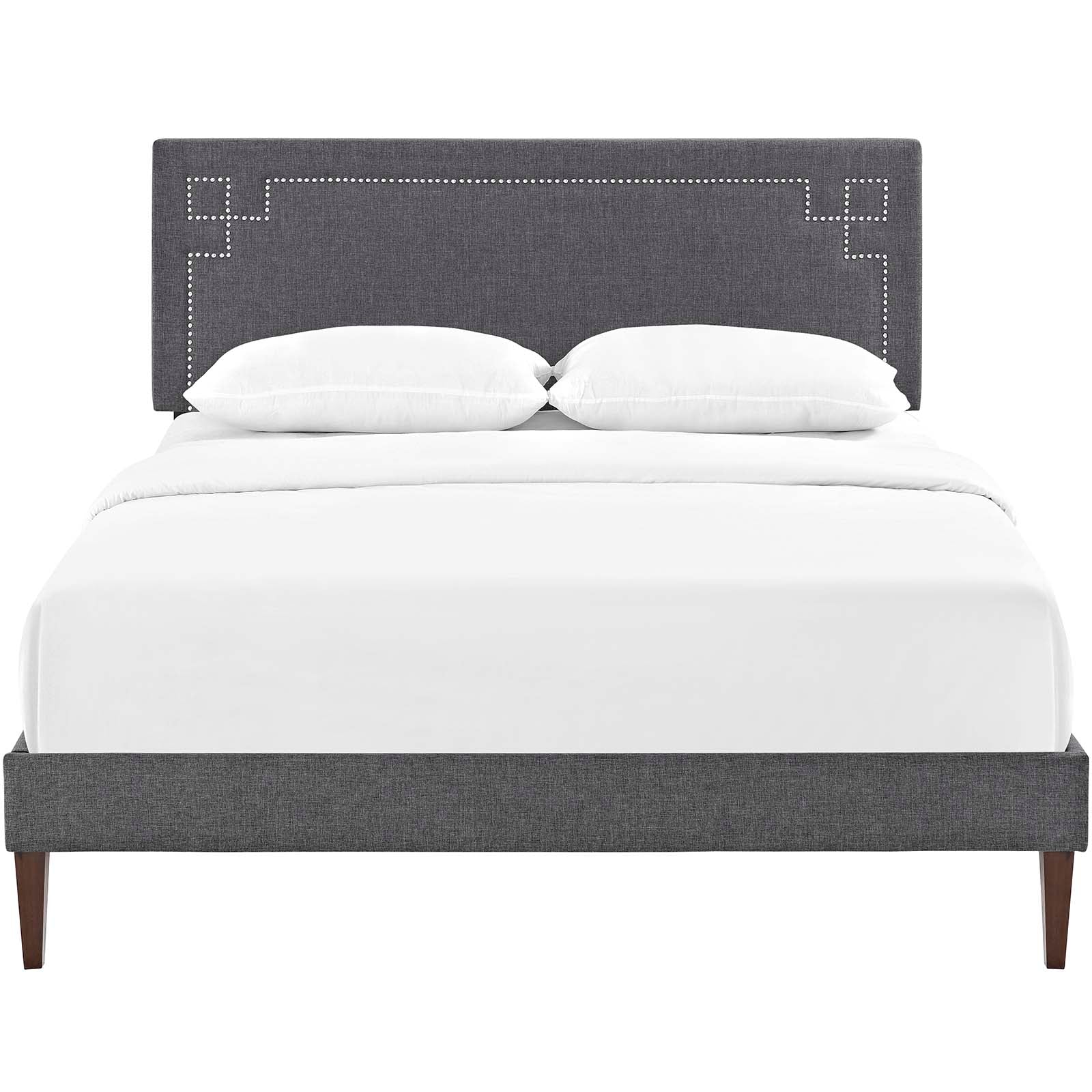 Ruthie Queen Fabric Platform Bed With Squared Tapered Legs By Modway - MOD-5939 | Beds | Modishstore - 5