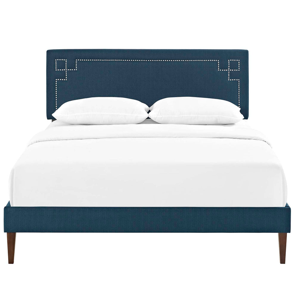 Ruthie King Fabric Platform Bed with Squared Tapered Legs By Modway - MOD-5941 | Beds | Modishstore - 5