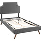 Corene Twin Fabric Platform Bed with Round Splayed Legs By Modway - MOD-5943 | Beds | Modishstore - 3