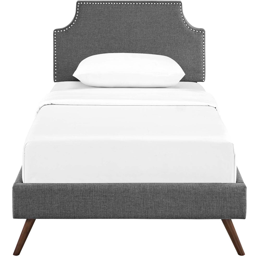 Corene Twin Fabric Platform Bed with Round Splayed Legs By Modway - MOD-5943 | Beds | Modishstore - 5