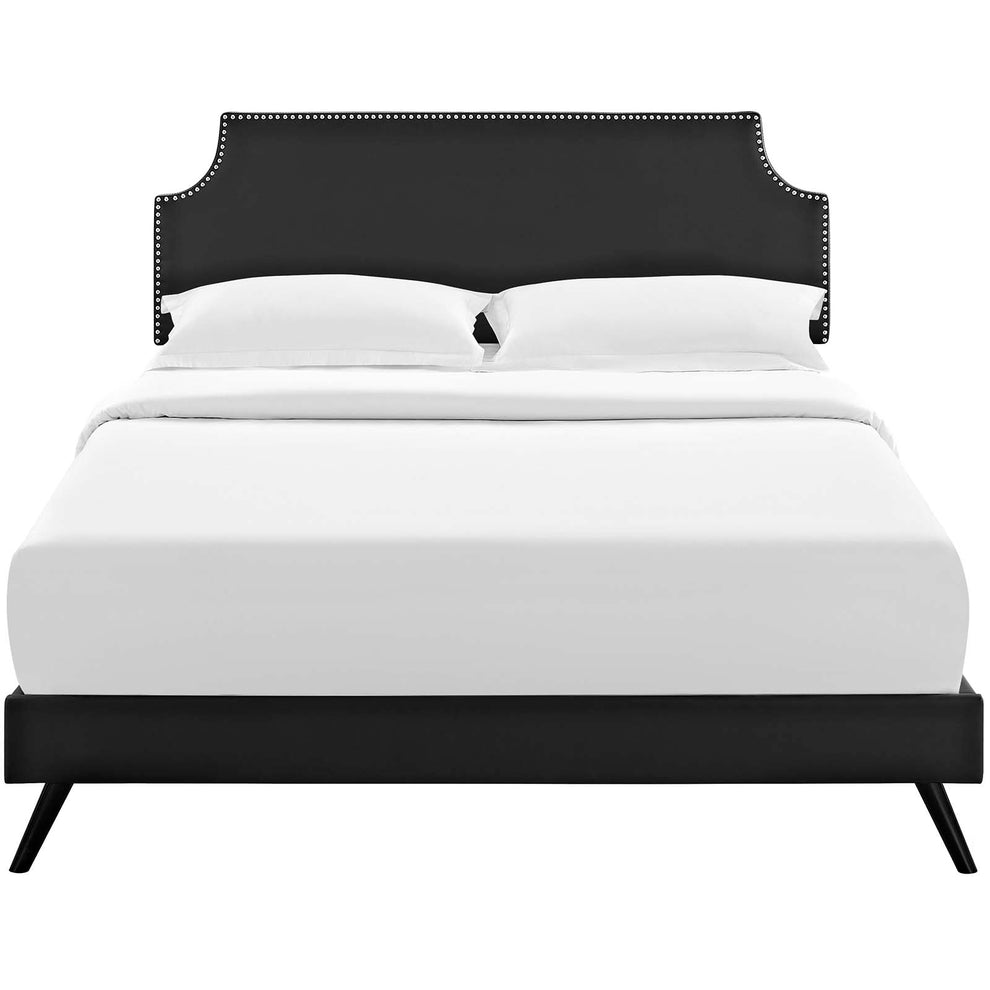 Modway Corene Queen Vinyl Platform Bed with Round Splayed Legs - MOD-5946 | Beds | Modishstore - 6