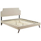 Corene Queen Fabric Platform Bed with Round Splayed Legs By Modway - MOD-5947 | Beds | Modishstore - 3