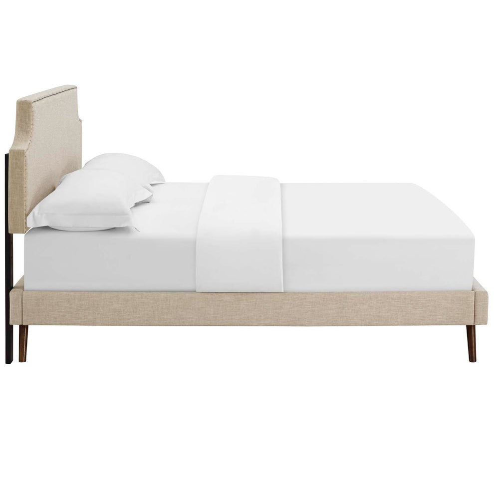 Corene Queen Fabric Platform Bed with Round Splayed Legs By Modway - MOD-5947 | Beds | Modishstore - 4