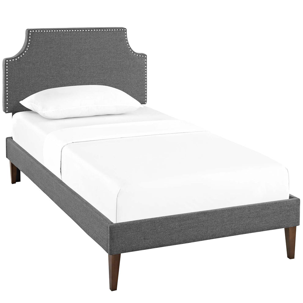 Corene Twin Fabric Platform Bed with Squared Tapered Legs By Modway - MOD-5951 | Beds | Modishstore - 2