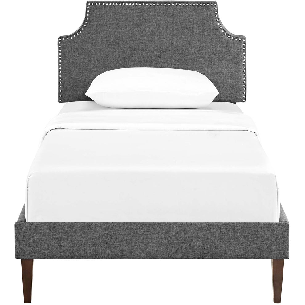 Corene Twin Fabric Platform Bed with Squared Tapered Legs By Modway - MOD-5951 | Beds | Modishstore - 5