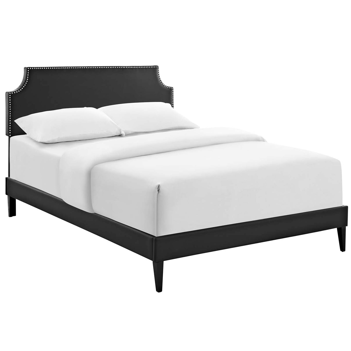 Corene Full Vinyl Platform Bed with Squared Tapered Legs By Modway - MOD-5952 | Beds | Modishstore - 2
