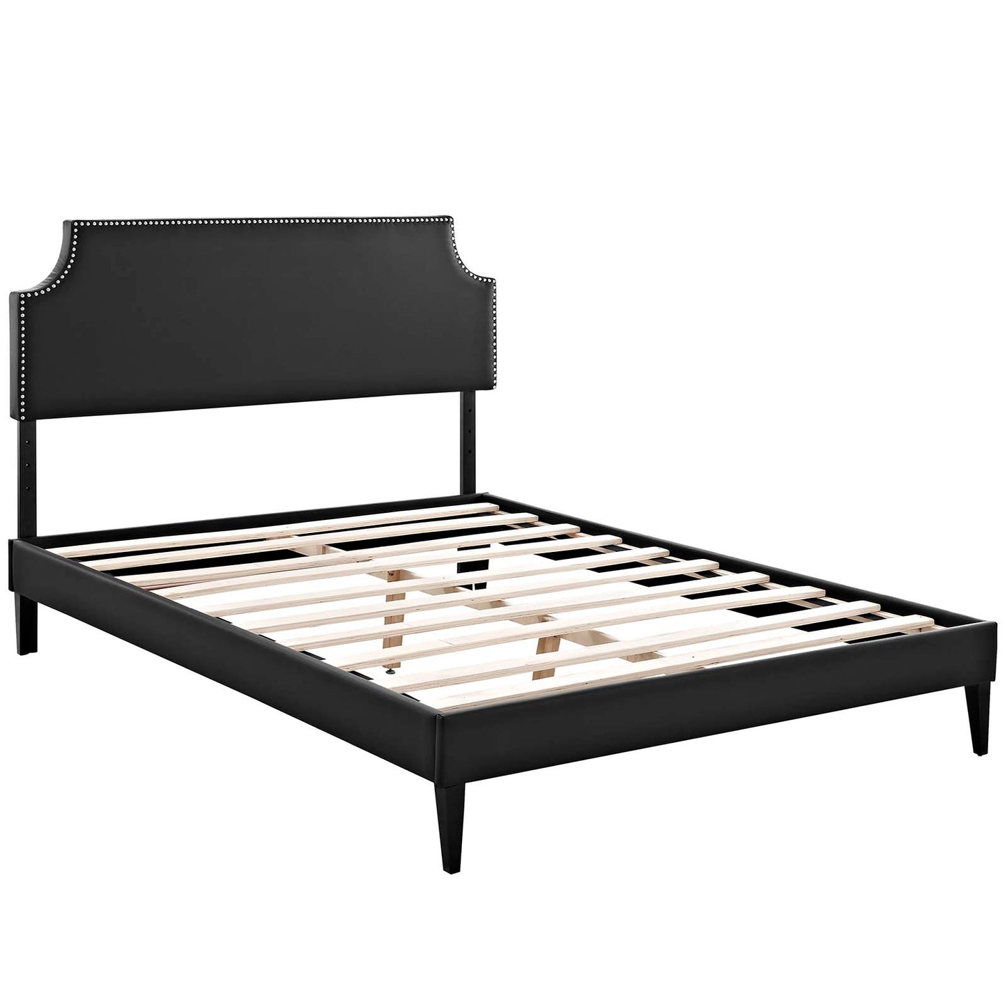Corene Full Vinyl Platform Bed with Squared Tapered Legs By Modway - MOD-5952 | Beds | Modishstore - 3