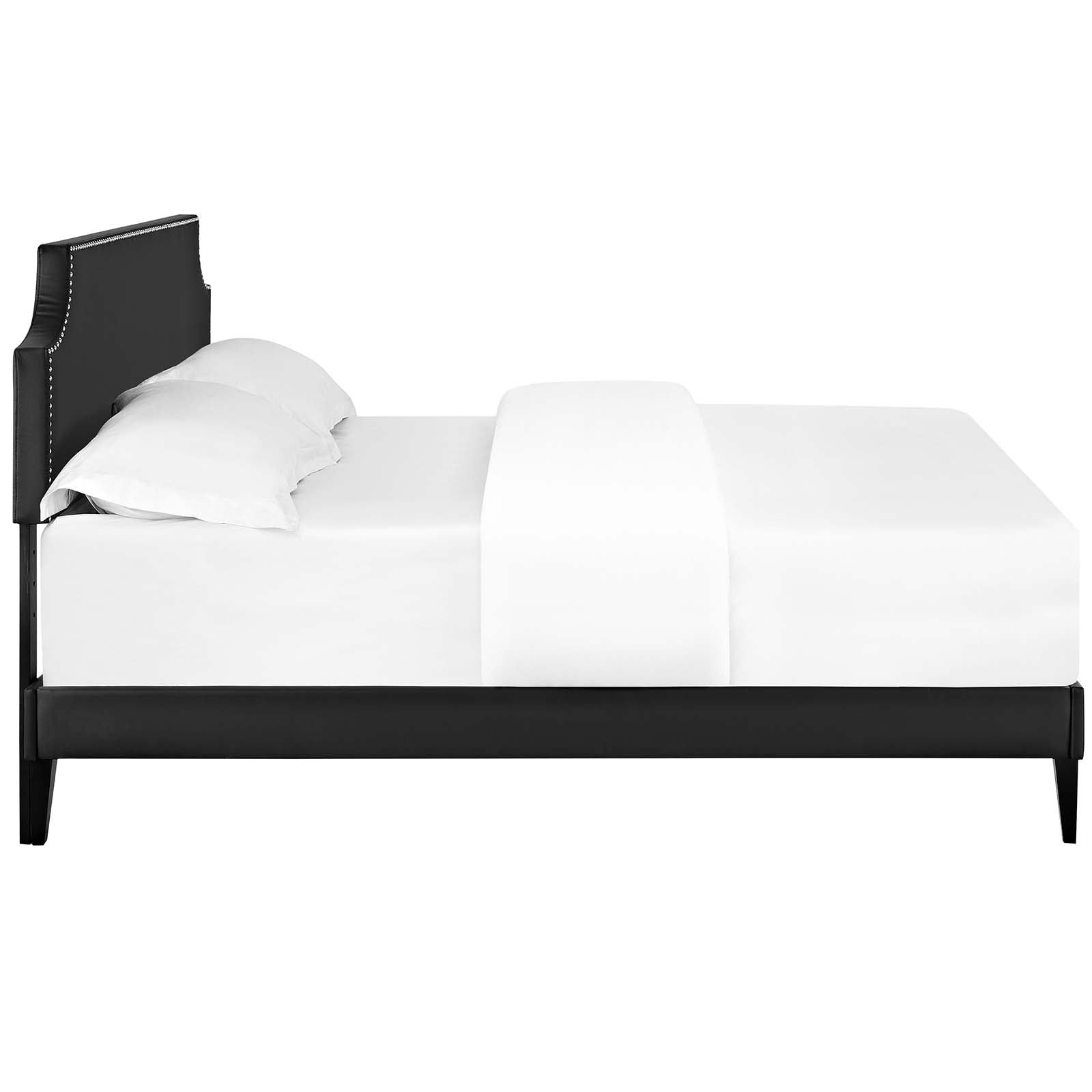 Corene Full Vinyl Platform Bed with Squared Tapered Legs By Modway - MOD-5952 | Beds | Modishstore - 4