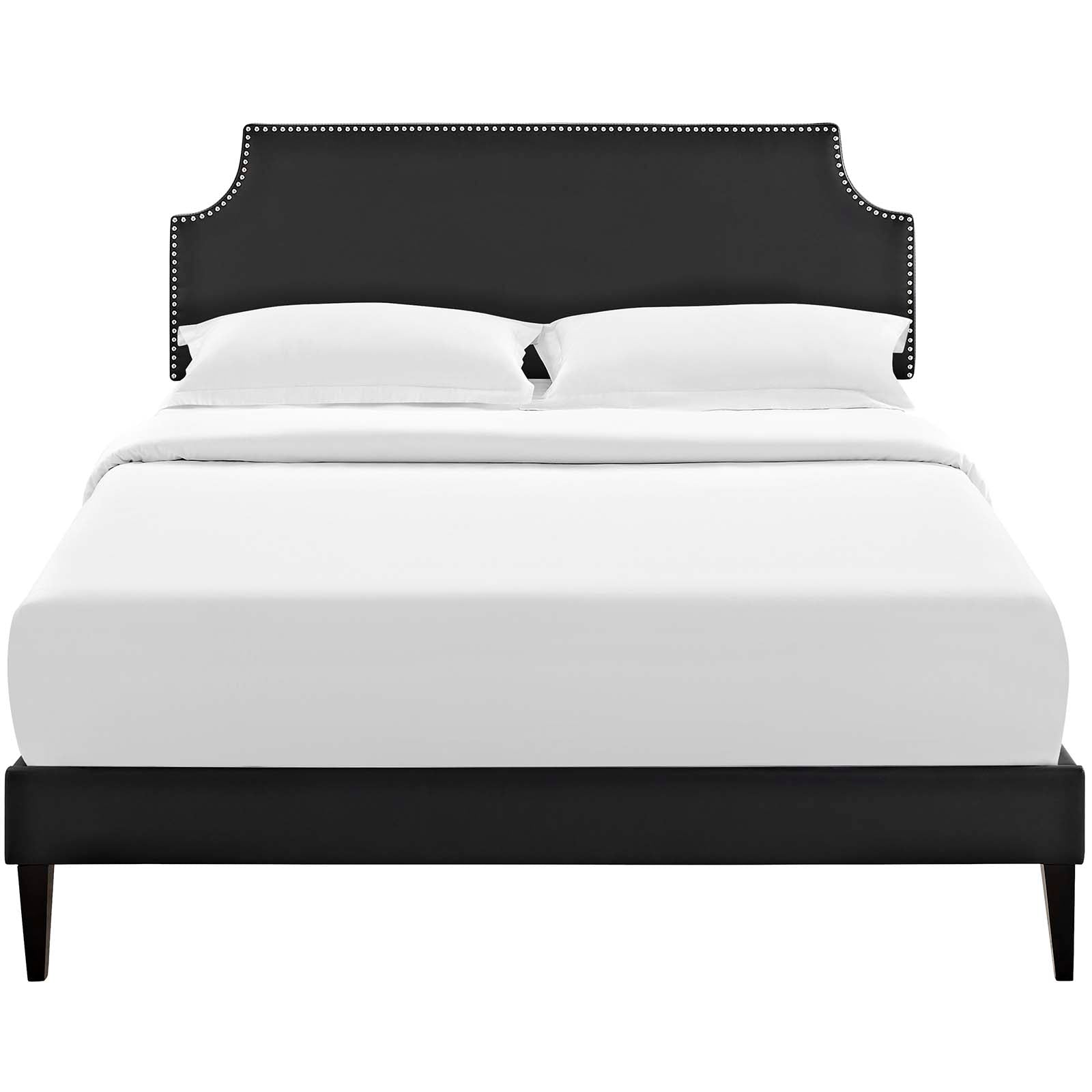 Corene Full Vinyl Platform Bed with Squared Tapered Legs By Modway - MOD-5952 | Beds | Modishstore - 5