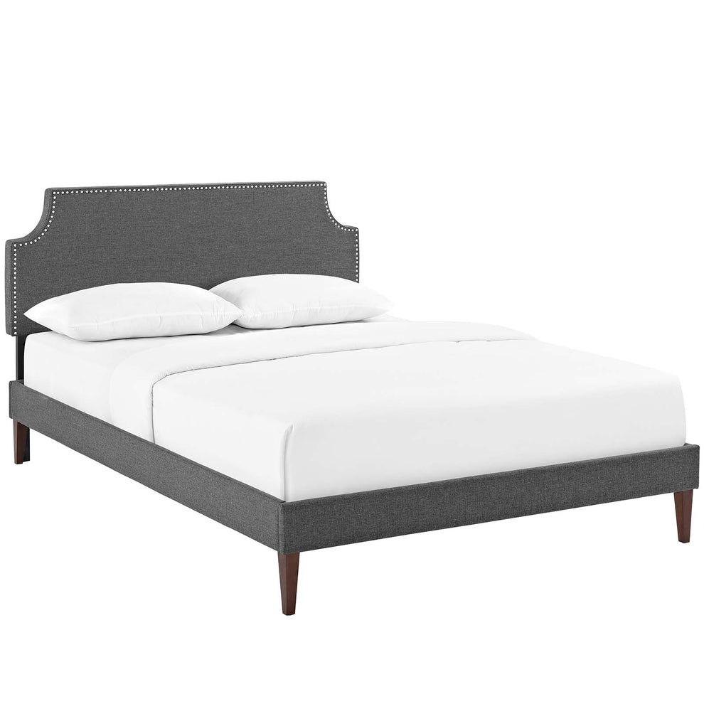Corene Queen Fabric Platform Bed with Squared Tapered Legs By Modway - MOD-5955 | Beds | Modishstore - 2