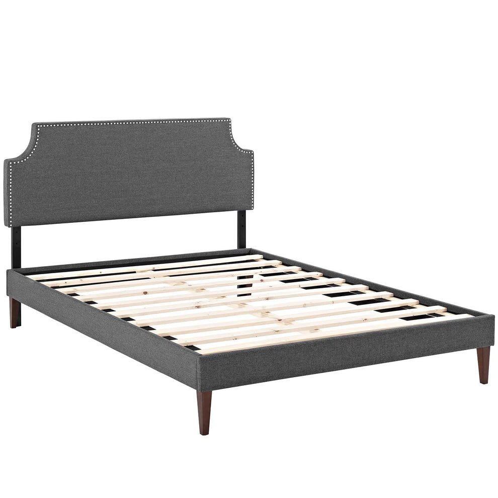 Corene Queen Fabric Platform Bed with Squared Tapered Legs By Modway - MOD-5955 | Beds | Modishstore - 3