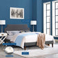 Corene Queen Fabric Platform Bed with Squared Tapered Legs By Modway - MOD-5955 | Beds | Modishstore - 6