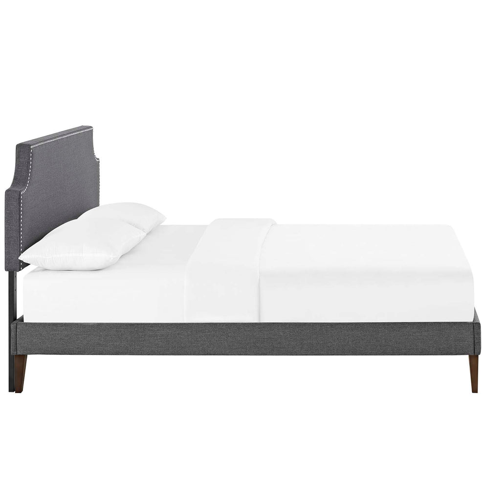 Corene King Fabric Platform Bed with Squared Tapered Legs By Modway - MOD-5957 | Beds | Modishstore - 4