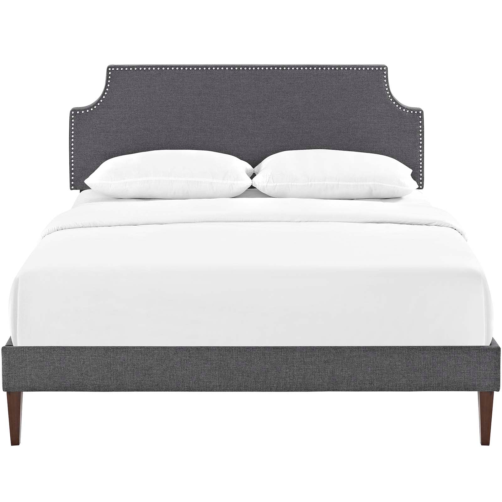 Corene King Fabric Platform Bed with Squared Tapered Legs By Modway - MOD-5957 | Beds | Modishstore - 5