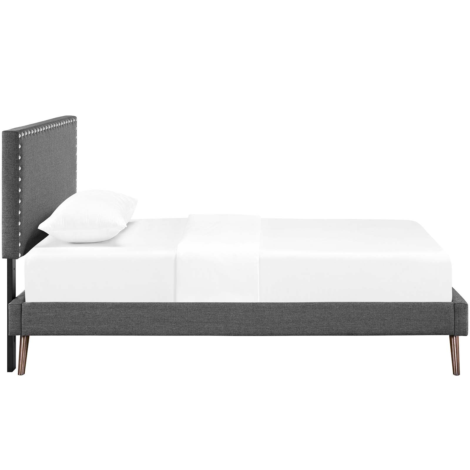 Macie Twin Fabric Platform Bed with Round Splayed Legs By Modway - MOD-5959 | Beds | Modishstore - 4