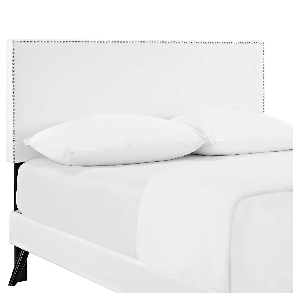Macie Queen Vinyl Platform Bed with Round Splayed Legs By Modway - MOD-5962 | Beds | Modishstore - 6