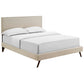 Macie Queen Fabric Platform Bed with Round Splayed Legs By Modway - MOD-5963 | Beds | Modishstore - 2