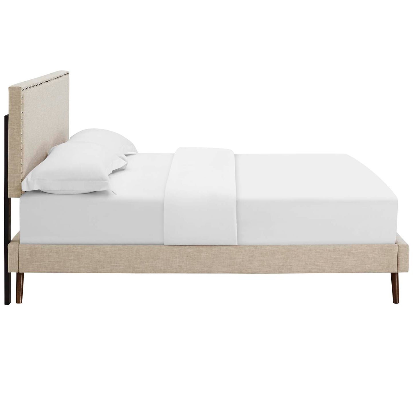 Macie Queen Fabric Platform Bed with Round Splayed Legs By Modway - MOD-5963 | Beds | Modishstore - 4