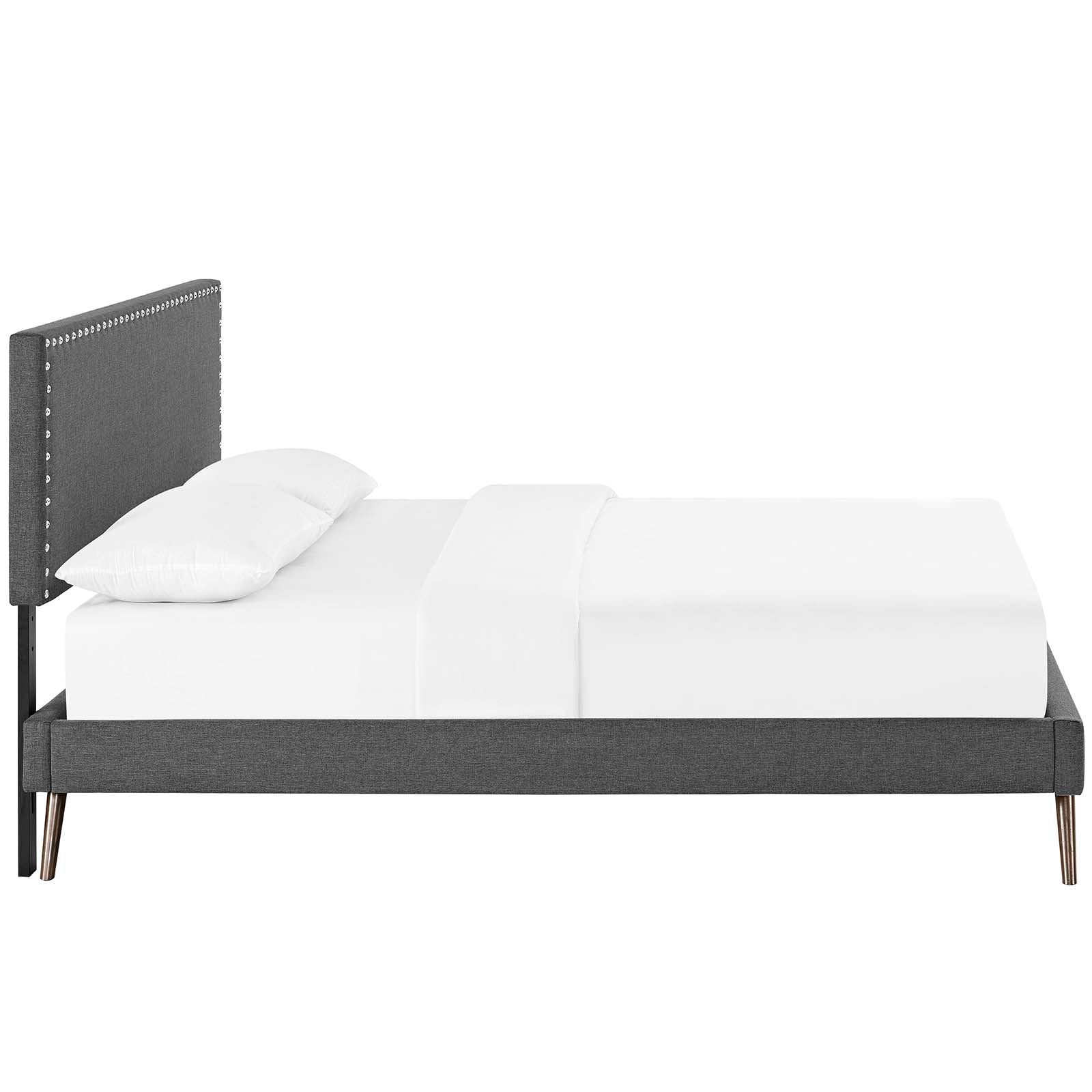 Macie Queen Fabric Platform Bed with Round Splayed Legs By Modway - MOD-5963 | Beds | Modishstore - 9