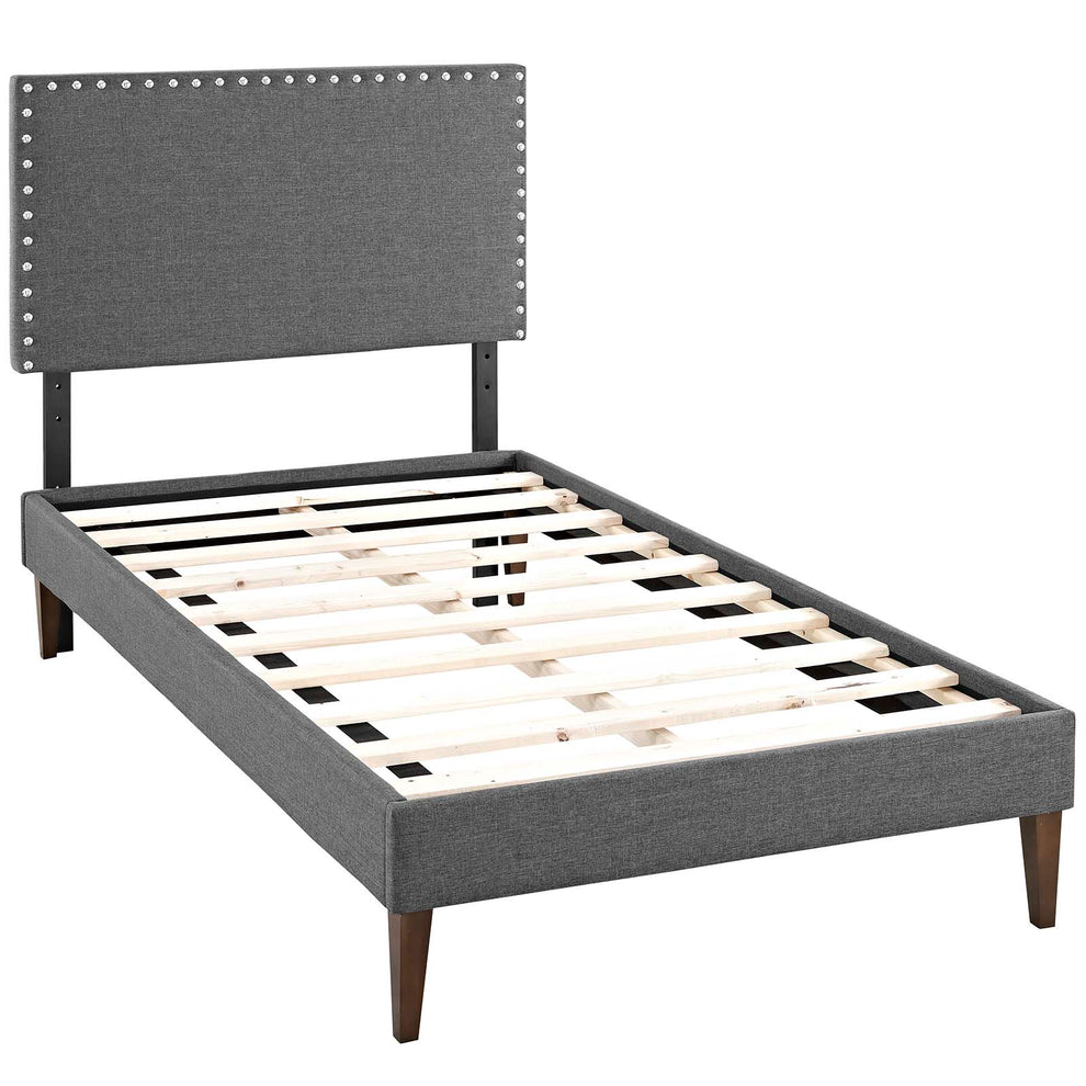 Macie Twin Fabric Platform Bed with Squared Tapered Legs By Modway - MOD-5967 | Beds | Modishstore - 3