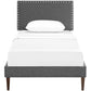 Macie Twin Fabric Platform Bed with Squared Tapered Legs By Modway - MOD-5967 | Beds | Modishstore - 5