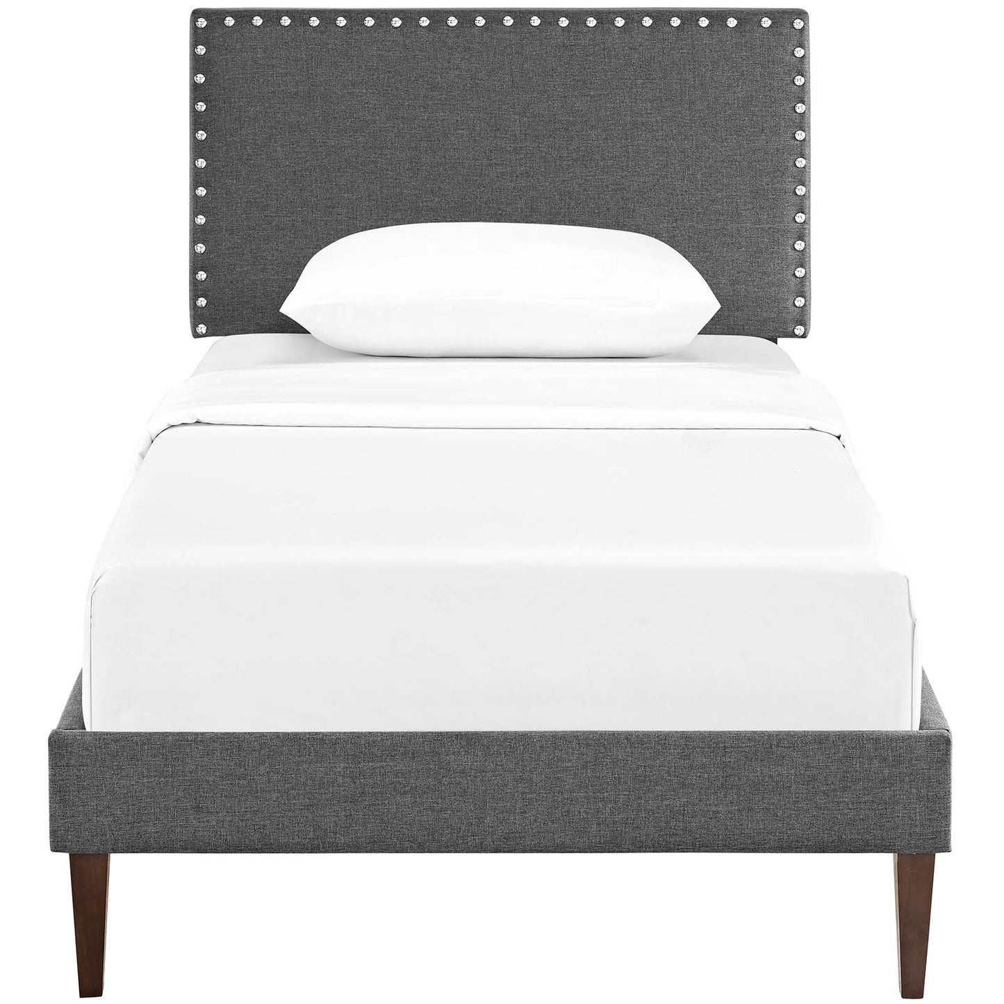 Macie Twin Fabric Platform Bed with Squared Tapered Legs By Modway - MOD-5967 | Beds | Modishstore - 5