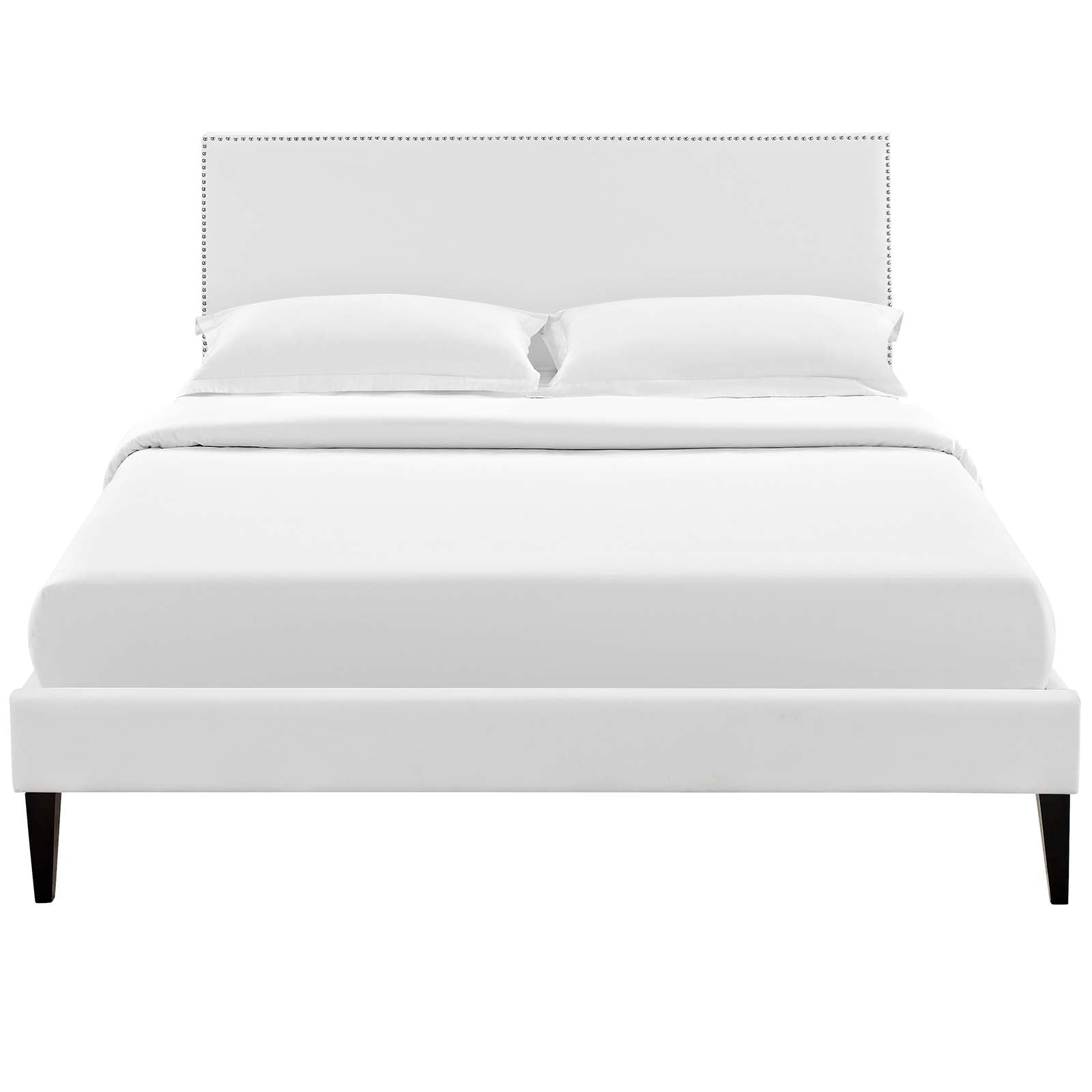 Macie Full Vinyl Platform Bed with Squared Tapered Legs By Modway - MOD-5968 | Beds | Modishstore - 5