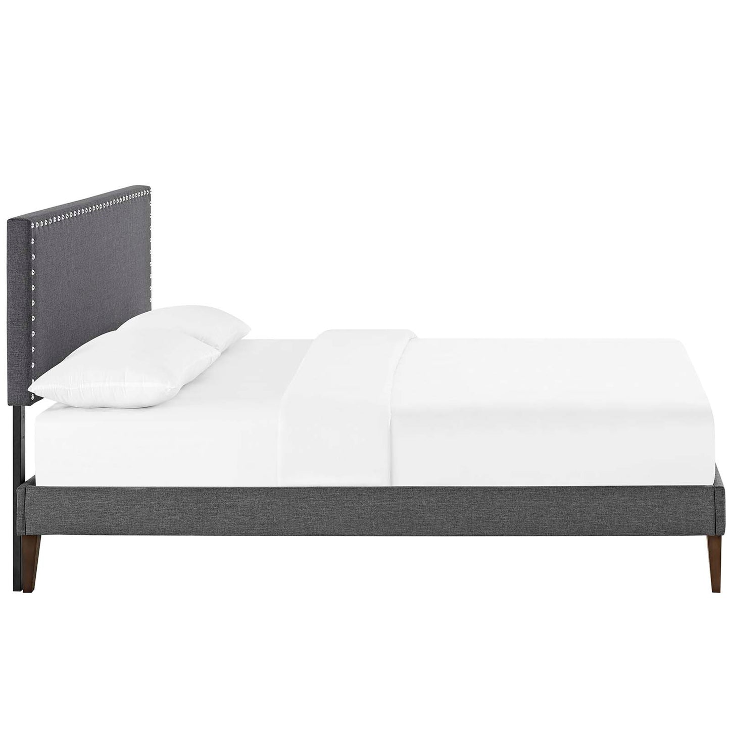 Macie Queen Fabric Platform Bed with Squared Tapered Legs By Modway - MOD-5971 | Beds | Modishstore - 4