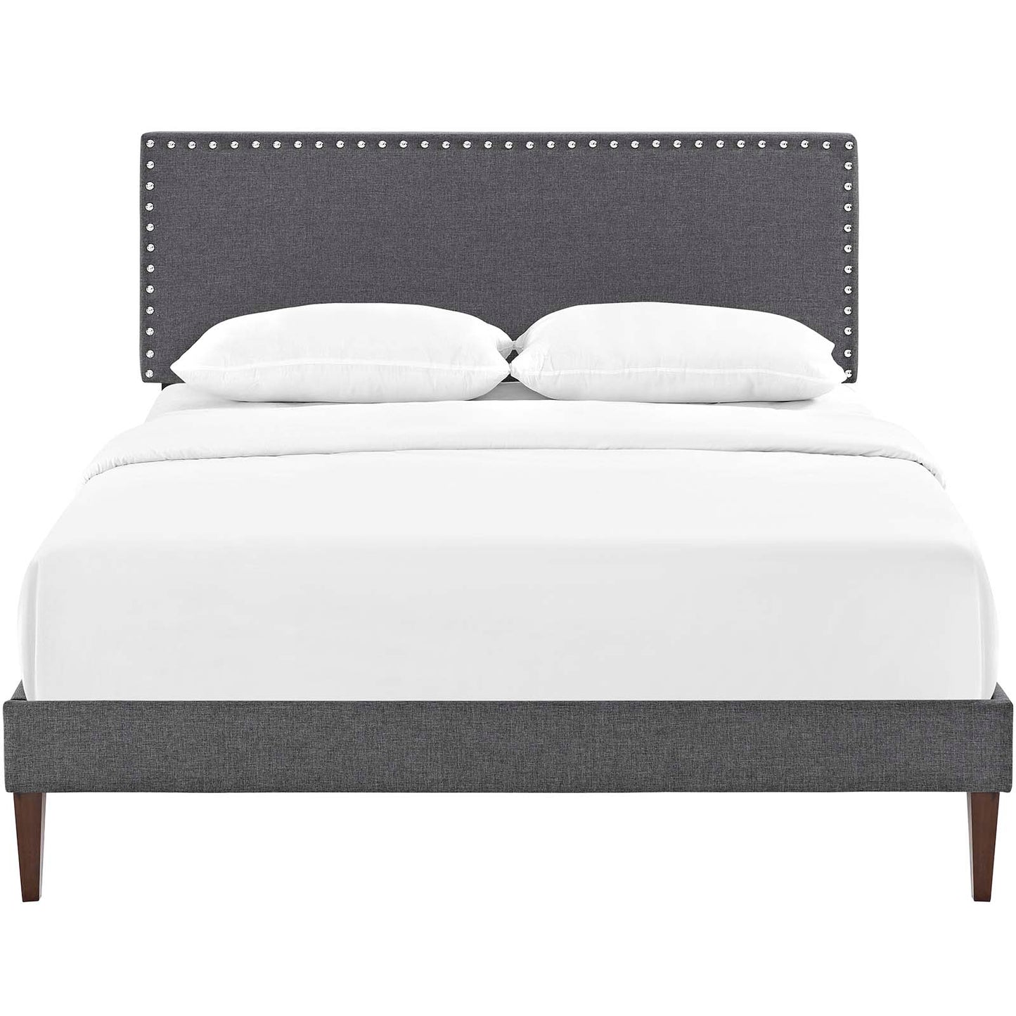 Macie Queen Fabric Platform Bed with Squared Tapered Legs By Modway - MOD-5971 | Beds | Modishstore - 5