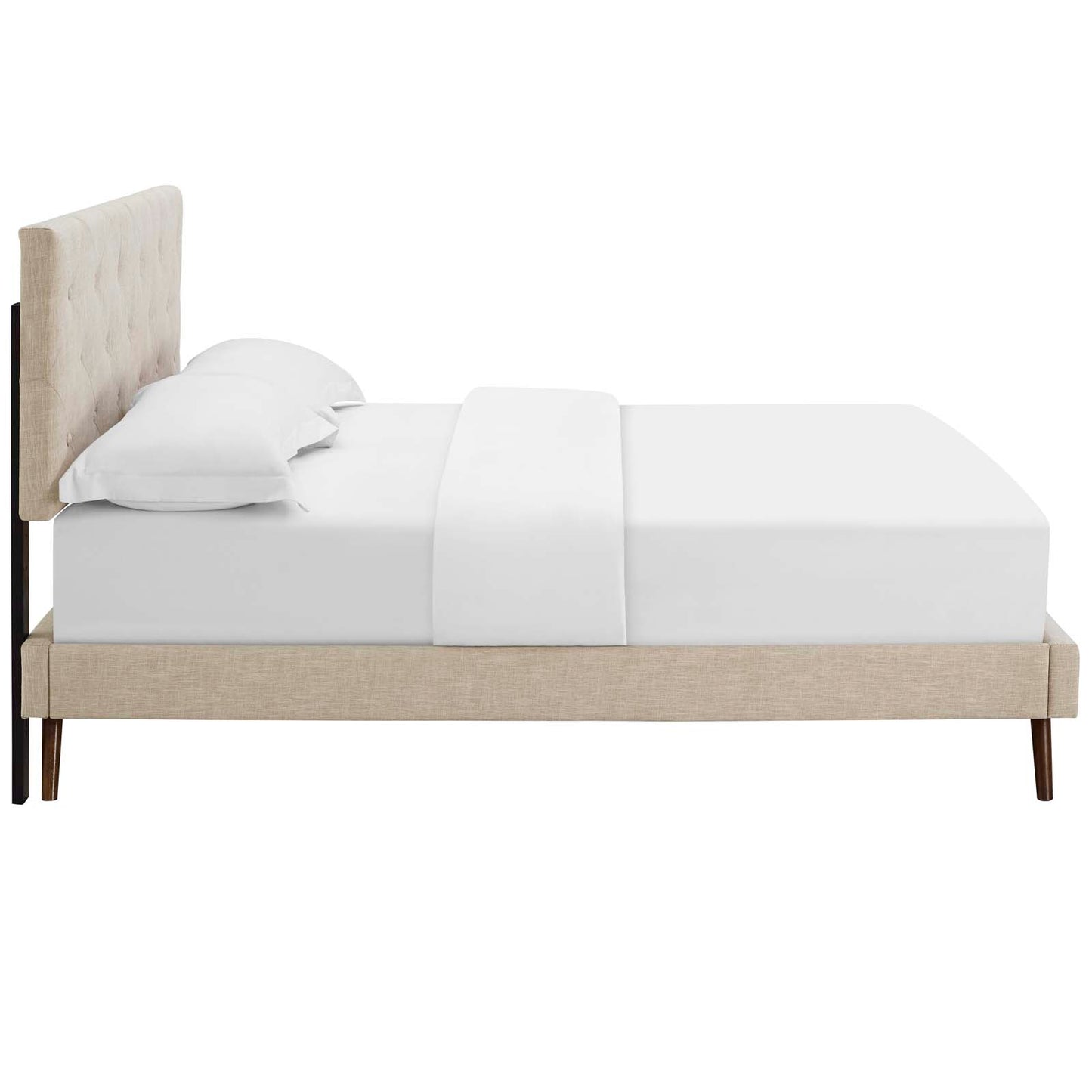 Tarah Full Fabric Platform Bed with Round Splayed Legs By Modway - MOD-5977 | Beds | Modishstore - 4
