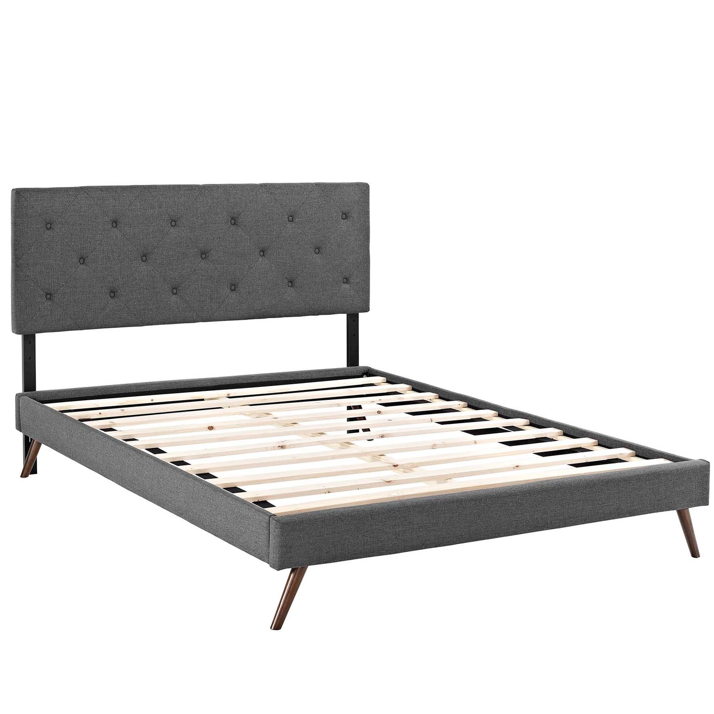 Tarah Queen Fabric Platform Bed with Round Splayed Legs By Modway - MOD-5979 | Beds | Modishstore - 8