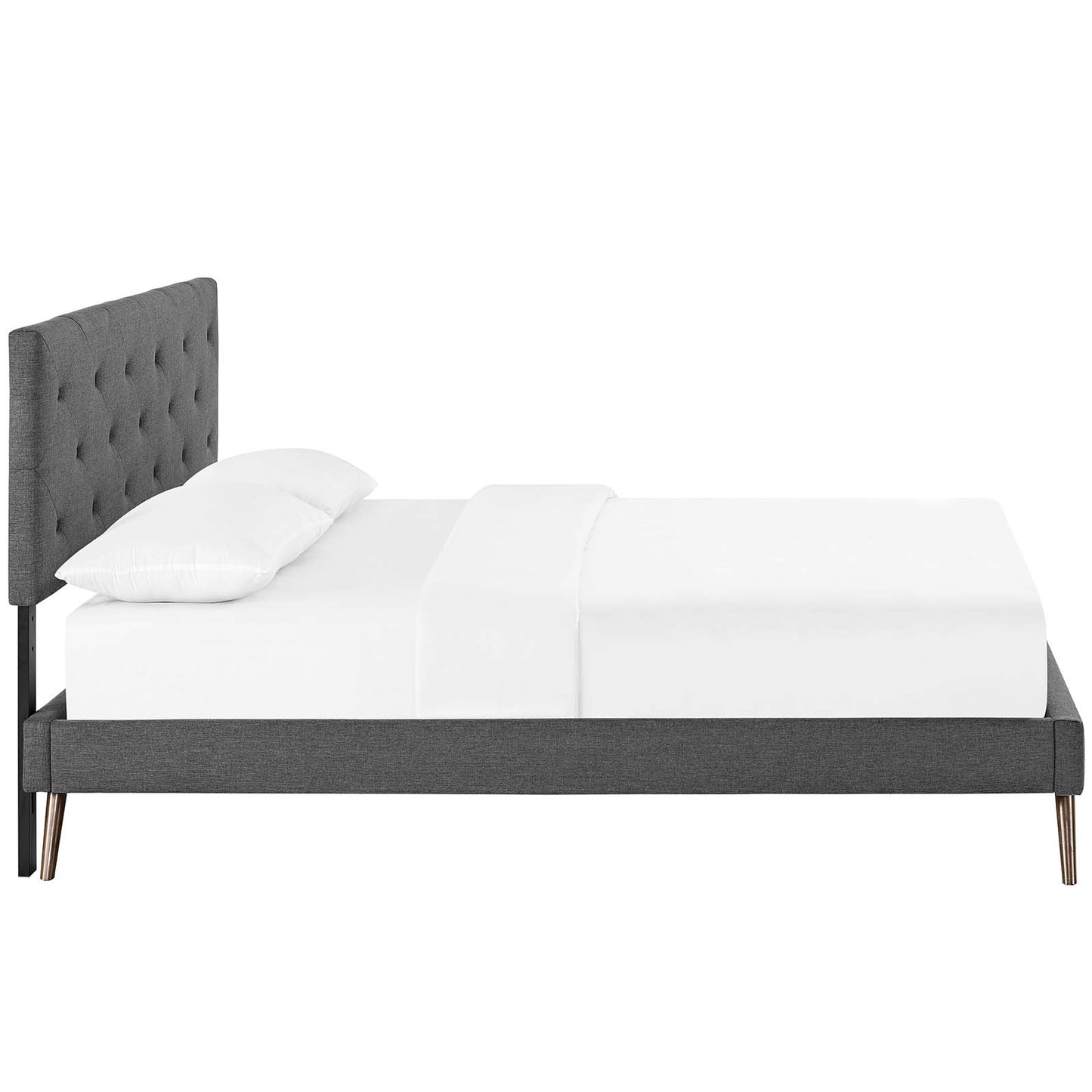 Tarah Queen Fabric Platform Bed with Round Splayed Legs By Modway - MOD-5979 | Beds | Modishstore - 9