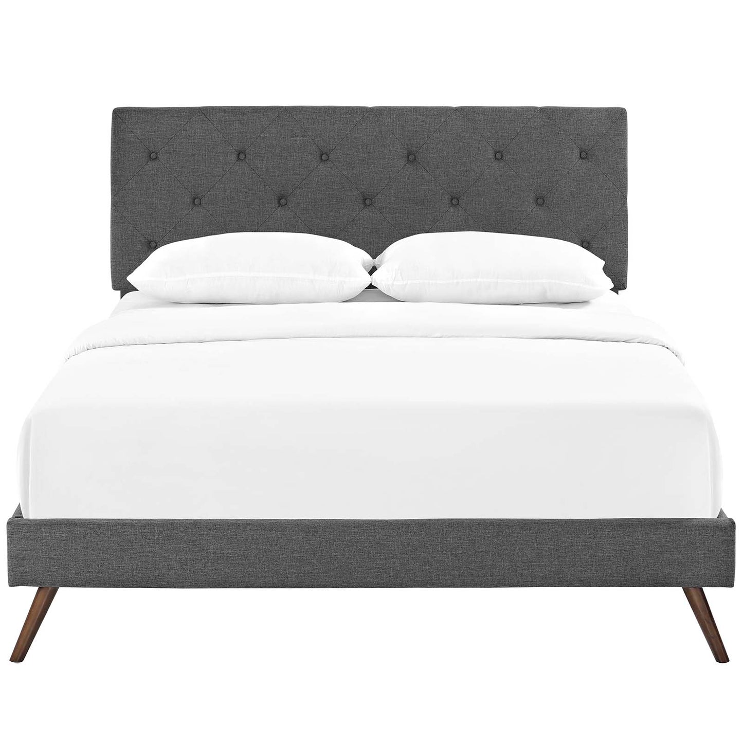 Tarah Queen Fabric Platform Bed with Round Splayed Legs By Modway - MOD-5979 | Beds | Modishstore - 10