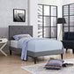Tarah Twin Fabric Platform Bed with Squared Tapered Legs By Modway - MOD-5983 | Beds | Modishstore - 1