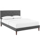 Tarah Queen Fabric Platform Bed with Squared Tapered Legs By Modway - MOD-5987 | Beds | Modishstore - 2