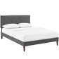 Tarah King Fabric Platform Bed with Squared Tapered Legs By Modway - MOD-5989 | Beds | Modishstore - 2
