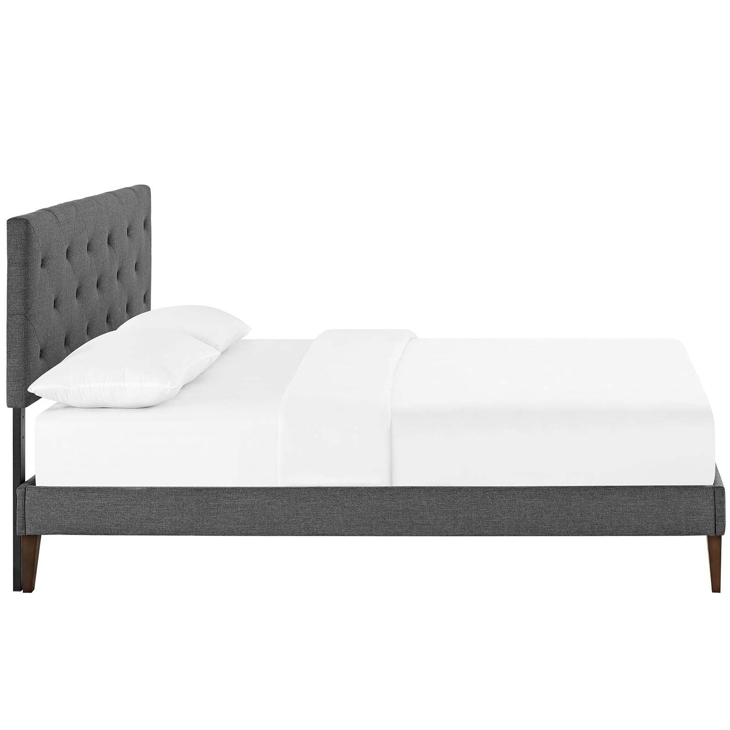 Tarah King Fabric Platform Bed with Squared Tapered Legs By Modway - MOD-5989 | Beds | Modishstore - 4
