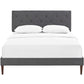 Tarah King Fabric Platform Bed with Squared Tapered Legs By Modway - MOD-5989 | Beds | Modishstore - 5