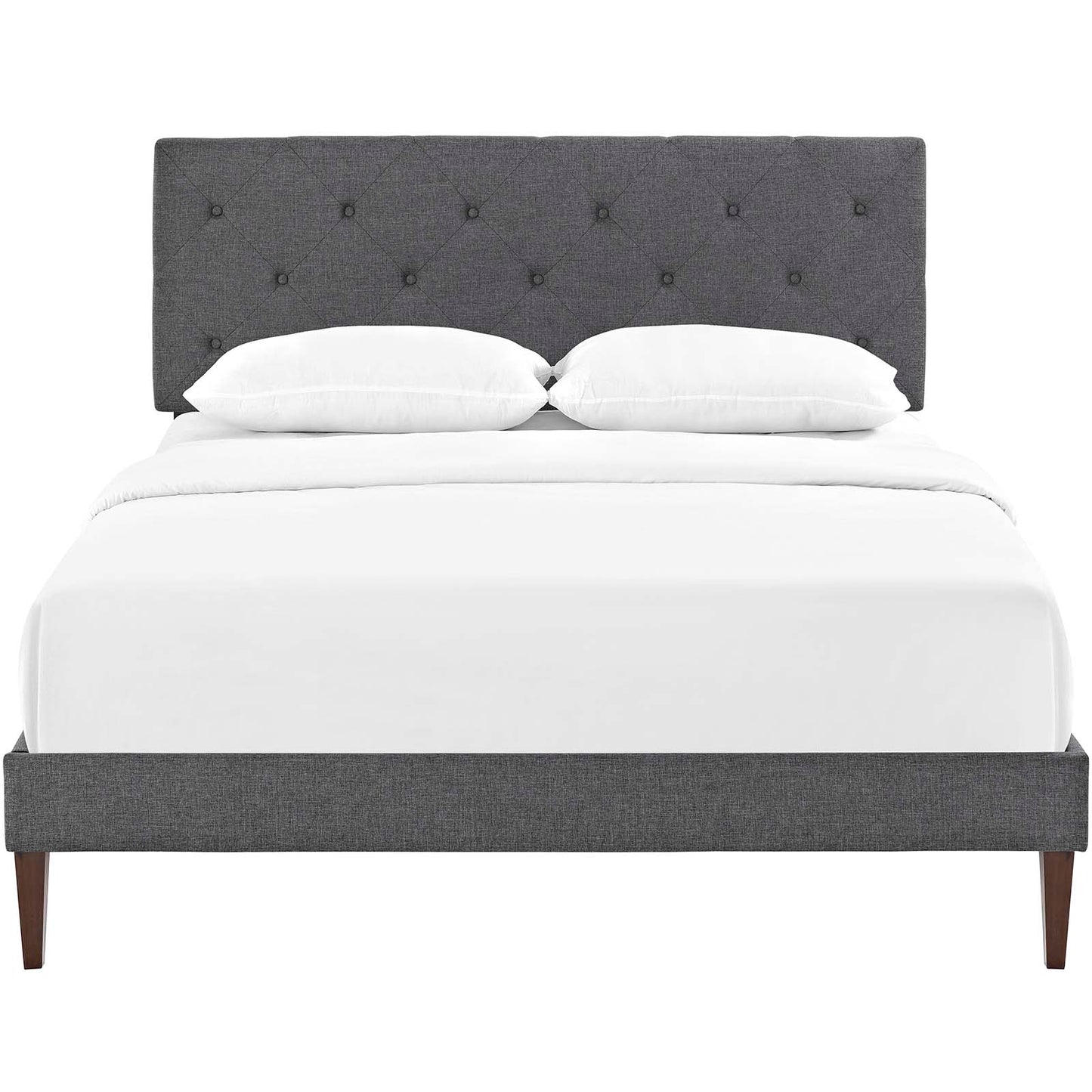 Tarah King Fabric Platform Bed with Squared Tapered Legs By Modway - MOD-5989 | Beds | Modishstore - 5