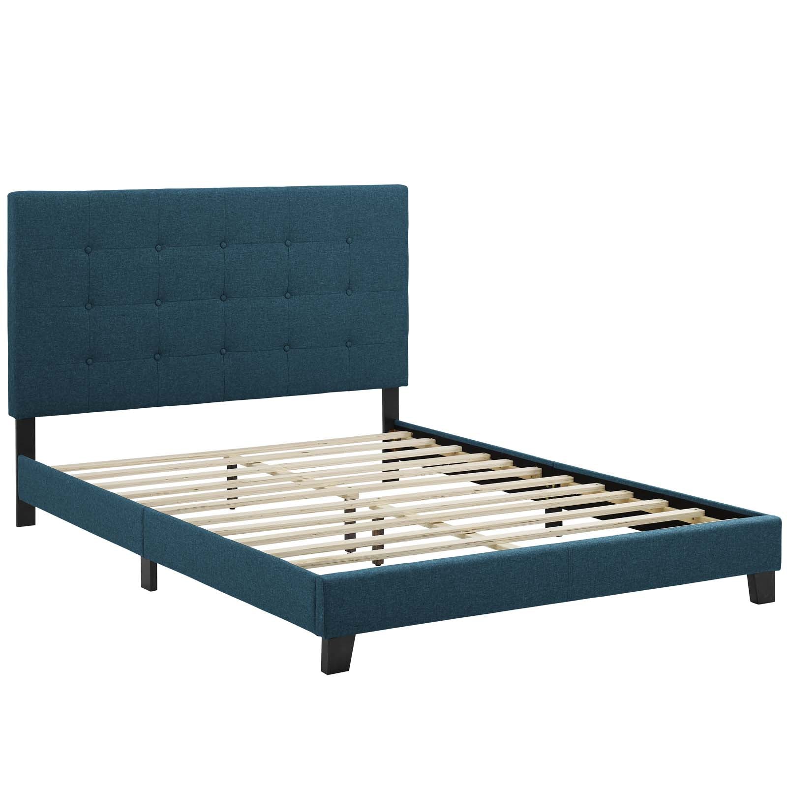 Melanie King Tufted Button Upholstered Fabric Platform Bed By Modway - MOD-5994 | Beds | Modishstore - 3