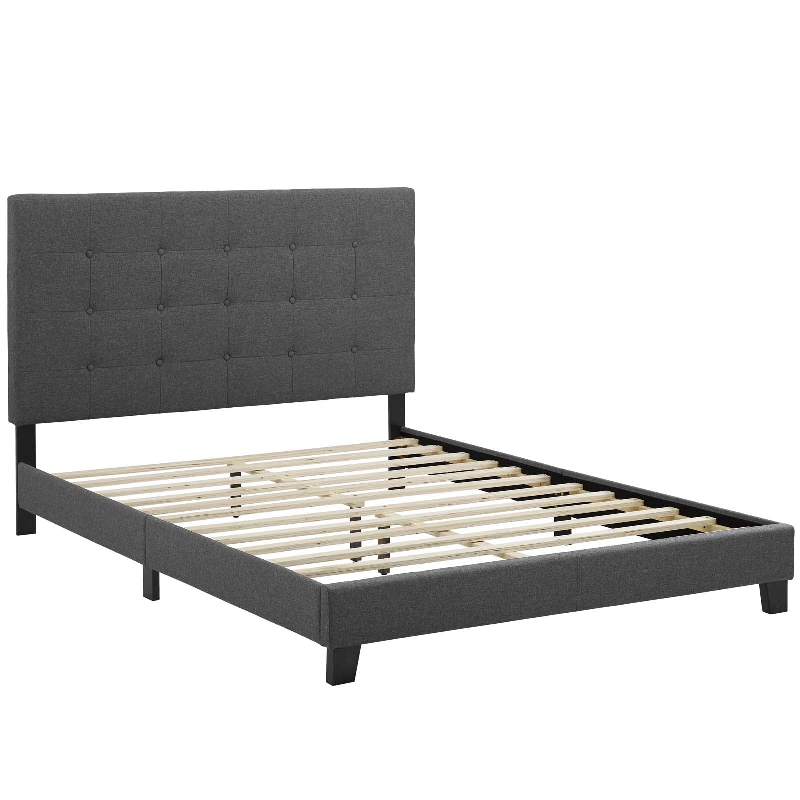 Melanie King Tufted Button Upholstered Fabric Platform Bed By Modway - MOD-5994 | Beds | Modishstore - 8