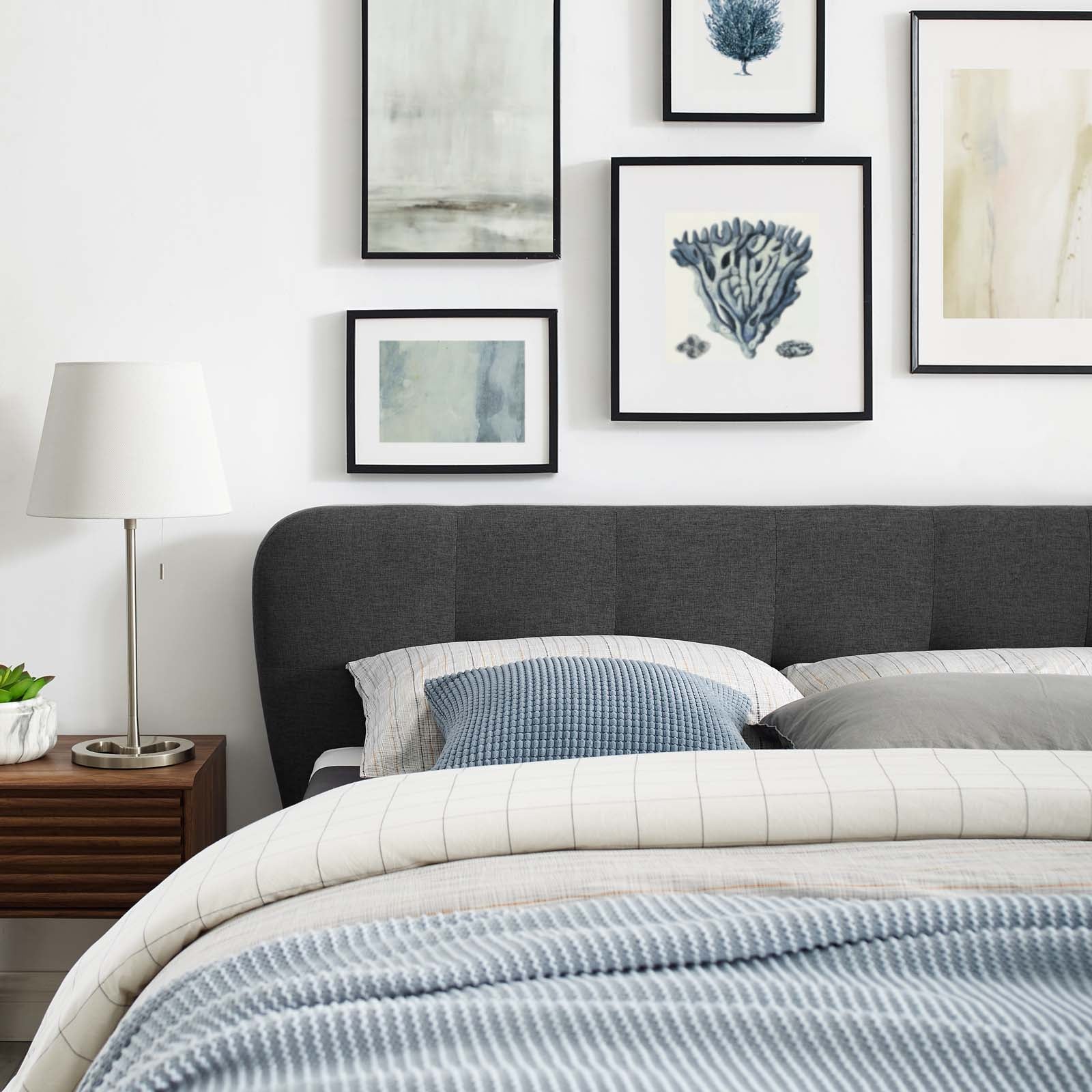 Gianna Queen Upholstered Polyester Fabric Platform Bed By Modway - MOD-6004 | Beds | Modishstore - 6