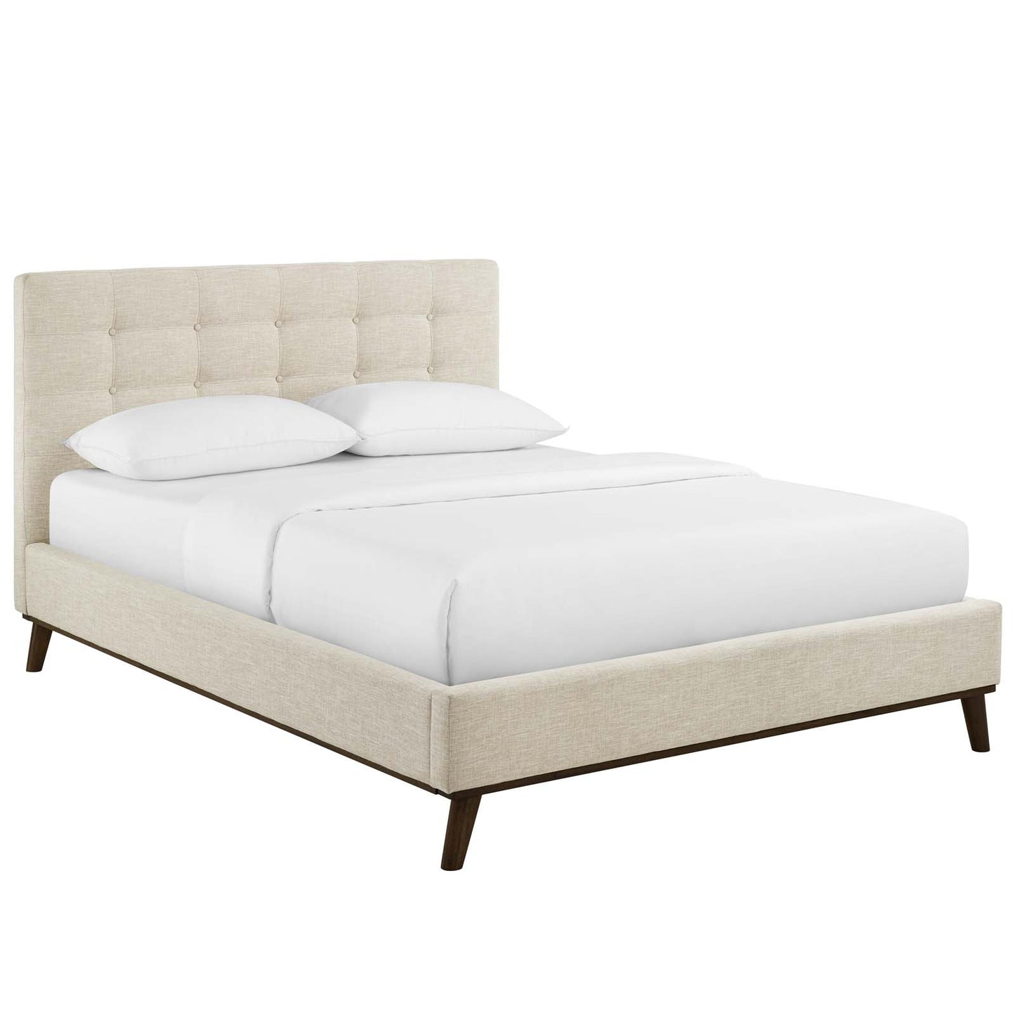 McKenzie Queen Biscuit Tufted Upholstered Fabric Platform Bed By Modway - MOD-6005 | Beds | Modishstore - 2