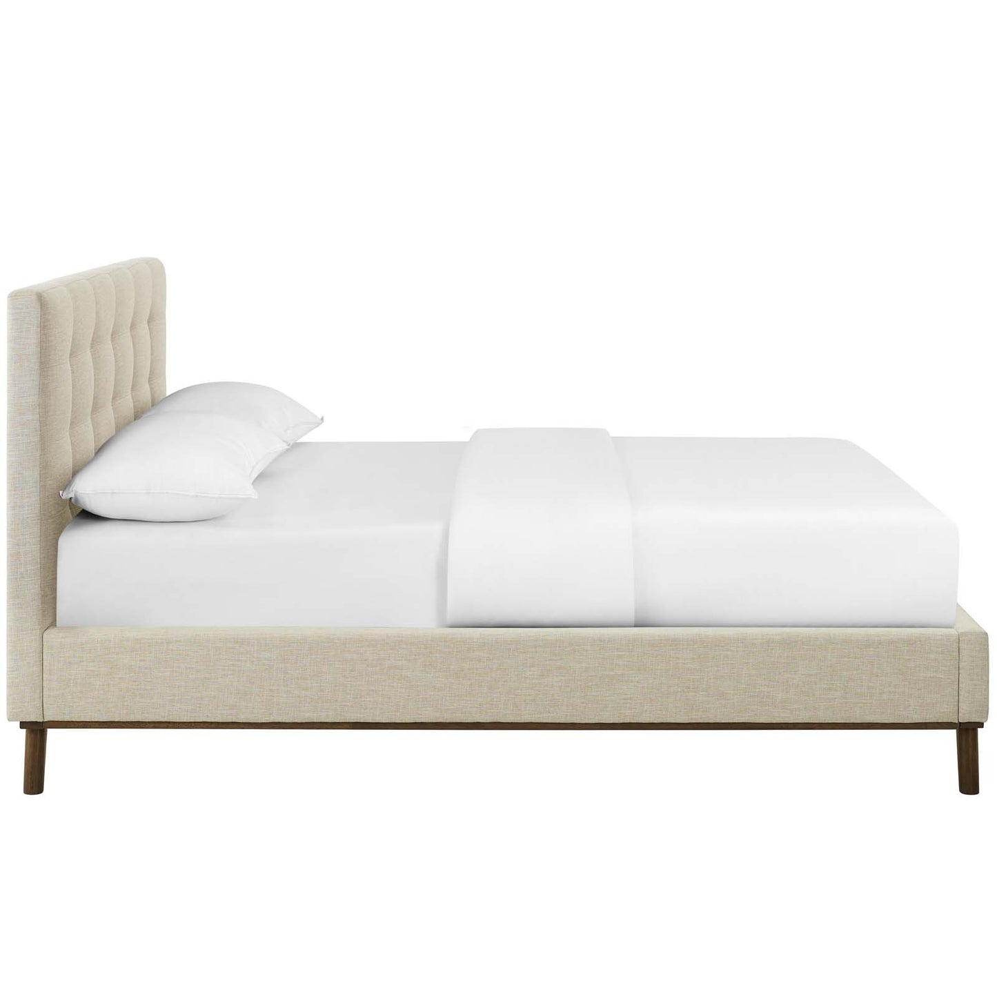 McKenzie Queen Biscuit Tufted Upholstered Fabric Platform Bed By Modway - MOD-6005 | Beds | Modishstore - 4