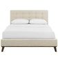 McKenzie Queen Biscuit Tufted Upholstered Fabric Platform Bed By Modway - MOD-6005 | Beds | Modishstore - 5