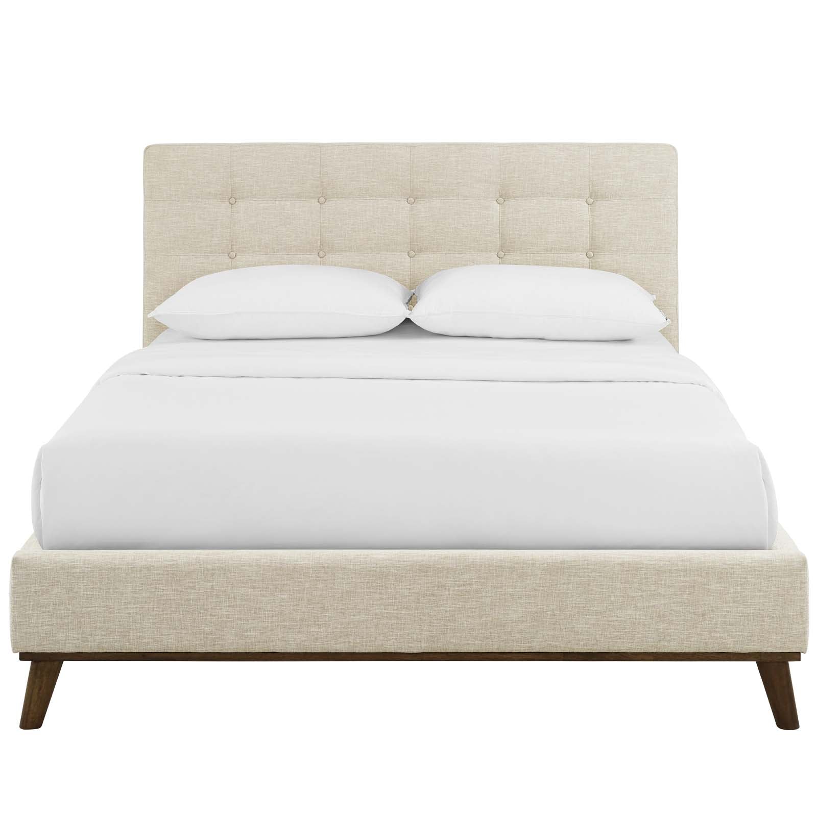 McKenzie Queen Biscuit Tufted Upholstered Fabric Platform Bed By Modway - MOD-6005 | Beds | Modishstore - 5