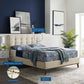McKenzie Queen Biscuit Tufted Upholstered Fabric Platform Bed By Modway - MOD-6005 | Beds | Modishstore - 6