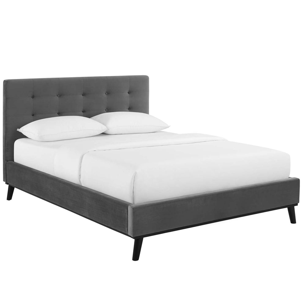 Modway McKenzie Queen Biscuit Tufted Performance Velvet Platform Bed - MOD-6006 | Beds | Modishstore - 3
